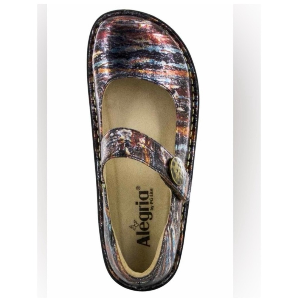ALEGRIA by PG Lite Paloma Mary Jane Shoe in Earthen Metallic SIZE EU 39 PAL-252